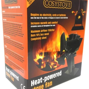 Cosystove® 4 Blade Heat Powered Stove Top Fan Wood Log Burner Eco Friendly New